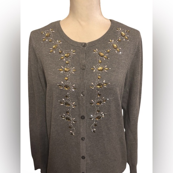 Bob Mackie Vintage Embellished Cardigan Sz M - Picture 1 of 3